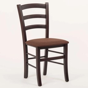 Stima stolička PAYSANE s čalúneným sedákom Vyberte odtieň ->: Wengé, Vyberte látku ->: LUX Hnedá 12