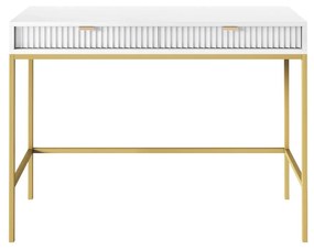 KONZOLA VIGGO BIELA + ZLATÝ PODSTAVEC 104 cm