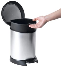 Curver Odpadkový kôš Decobin 5 l, strieborná