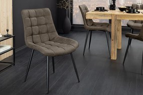 Dizajnová jedálenská stolička Granby taupe mikrovlákno