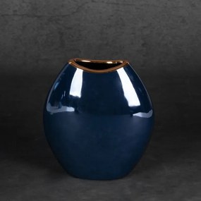 VÁZA AMORA1 14X7X16 CM MODRÁ