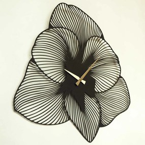 Azalea Metal Wall Clock - APS039 49 - Black
