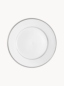 Ručne vyrobené porcelánové plytké taniere's platinovým okrajom Vitruv, 2 ks
