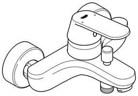 GROHE 32831000 - Vaňová batéria EUROSMART COSMOPOLITAN DN 15, lesklý chróm