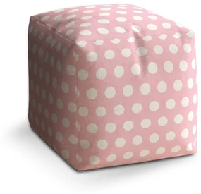 Sablio Taburet Biele bodky: 40x40x40 cm