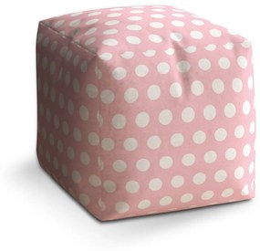 Sablio Taburet Biele bodky: 40x40x40 cm