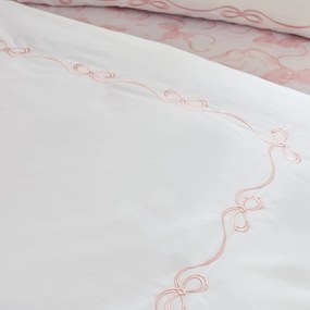 Biele obliečky na dvojlôžko/predĺžené 230x220 cm Bow Embroidery – Catherine Lansfield