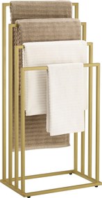 Stojan na uteráky 4 - ramenný zlatý