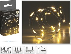 Světelný LED řetěz Jared 90 cm teplý bílý