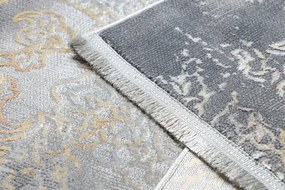 Moderný koberec LUCE 84 ornament vintage - Štrukturálny sivá / horčica Veľkosť: 115x170 cm