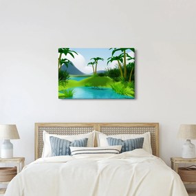 Obraz - Jazerá v jungli (90x60 cm)
