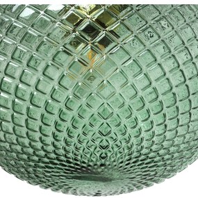 Závesne svietidlo Cannes, 1x zelené sklenené tienidlo (fi 20 cm), G