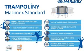 Marimex | Trampolína Marimex Standard 183 cm ružová + vnútorná ochranná sieť + rebrík ZADARMO | 19000109