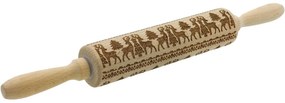 Toro Drevený valček s dekorom Sob, 38 cm