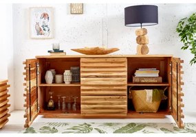 Komoda 39736 160cm Relief Drevo Acacia  - Komfort-nábytok