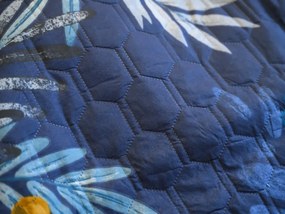 Prehoz na posteľ FLOWERISH HEXAGON, tmavomodrý Rozmer: 170 x 210 cm