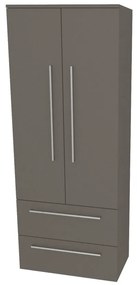 Mereo Bino, kúpeľňová skrinka vysoká 163 cm, dvojitá, Multidecor, Lávovo sivá, MER-CN699LAS1