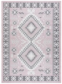 Dywany Łuszczów Kusový koberec Sion Sisal Aztec 3007 pink/ecru – na von aj na doma - 200x290 cm
