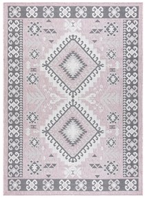 Dywany Łuszczów Kusový koberec Sion Sisal Aztec 3007 pink/ecru – na von aj na doma - 160x220 cm