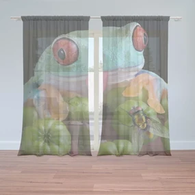 Sablio Záclony Veselá žaba: 2ks 150x250cm