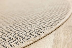 Koberec Flex 19242/P01 rybia kosť, béžový / krémový kruh