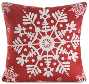 VIANOČNÁ DEKORAČNÁ OBLIEČKA NA VANKÚŠ FLAKE1 45X45 CM VZOROVANÁ