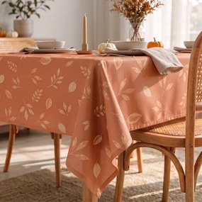 Goldea hranatý obrus 100% bavlnené plátno - oranžové jesenné lístky 120 x 120 cm