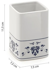 Gedy Gedy, CIXI pohár na postavenie, porcelán, modrá/biela, CX9889