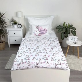 Jerry Fabrics Obliečky do postieľky 100x135 + 40x60 cm - Zajačik "Sweet"