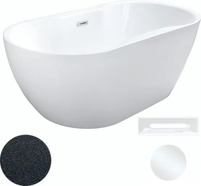 Besco Akrylátová voľne stojaca vaňa Navia Glam G 140x75 (150x80, 160x80) BESCO-Typ výpuste: Click-Clack s prepadom, grafit, BESCO-Rozmery: 160x80, BE…