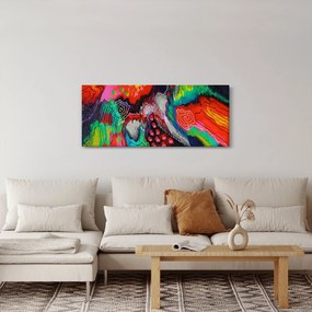 Obraz abstraktné - farby (120x50 cm)