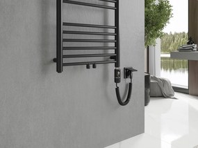 Mexen Yodo, elektrické vykurovacie teleso 1200x500 mm + vykurovacia tyč 600 W, čierna, W113-1200-500-2600-70