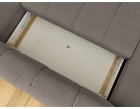 Taupe rozkladacia/s úložným priestorom rohová pohovka (pravý roh/do tvaru "U") Fuji – Bobochic Paris