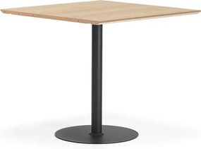 Bartový stôl METRIC, rozširujúci diel, 1000x1000x900 mm, čierna/dub