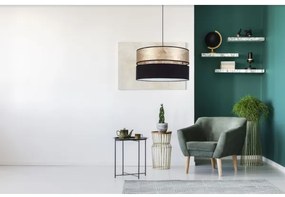 Luster na lanku LIMA 1xE27/60W/230V zlatá/čierna