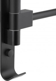 Nástenný vešiak na uteráky AMY - 5 ramenný - čierny matný