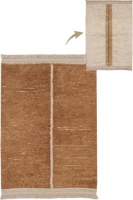 Bavlnený koberec v béžovo-tehlovej farbe 140x200 cm Duetto Toffee – Lorena Canals