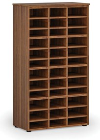 Triediaci regál PRIMO WOOD, 800 x 420 x 1434 mm, 36 priehradok, orech