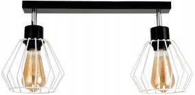 BERGE Stropné závesné svietidlo Beam - 2xE27 - DIAMOND WHITE