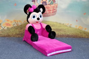 Detské plyšové rozkladacie kresielko MINNIE 2