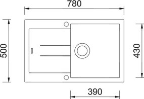 Granitový drez Sinks AMANDA 780 Milk