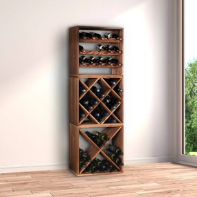 Kesper Borovicový stojan na víno II - 50 x 50 x 25 cm