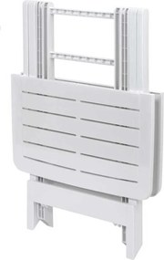 Rozkladací balkónový stôl PROGARDEN 79 cm biely