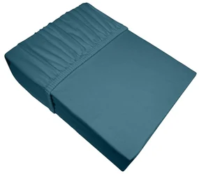 BAVLNENÉ PRESTIERADLO S GUMOU ADELA 180X200X25 CM TYRKYSOVÁ