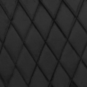 Jedálenská stolička DEXTER zamatová, čierna