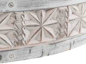 furniture-nabytek.cz - Sada 3 masívnych odkladacích stolíkov Chakki z mangového dreva, biela