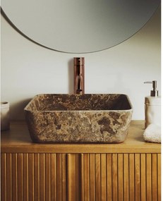 Sivé kamenné umývadlo 40x40 cm Darnen – Kave Home