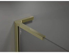 Mexen Velar L, sprchový kút s posuvnými dverami 90 x 90 cm, 8mm šedé sklo, zlatá lesklá, 871-090-090-43-50