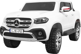 Ramiz Mercedes Benz triedy X pickup elektrické autíčko pre deti biele + diaľkové ovládanie + pohon 4x4