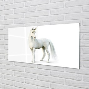 Obraz na akrylátovom skle Biely jednorožec 125x50 cm